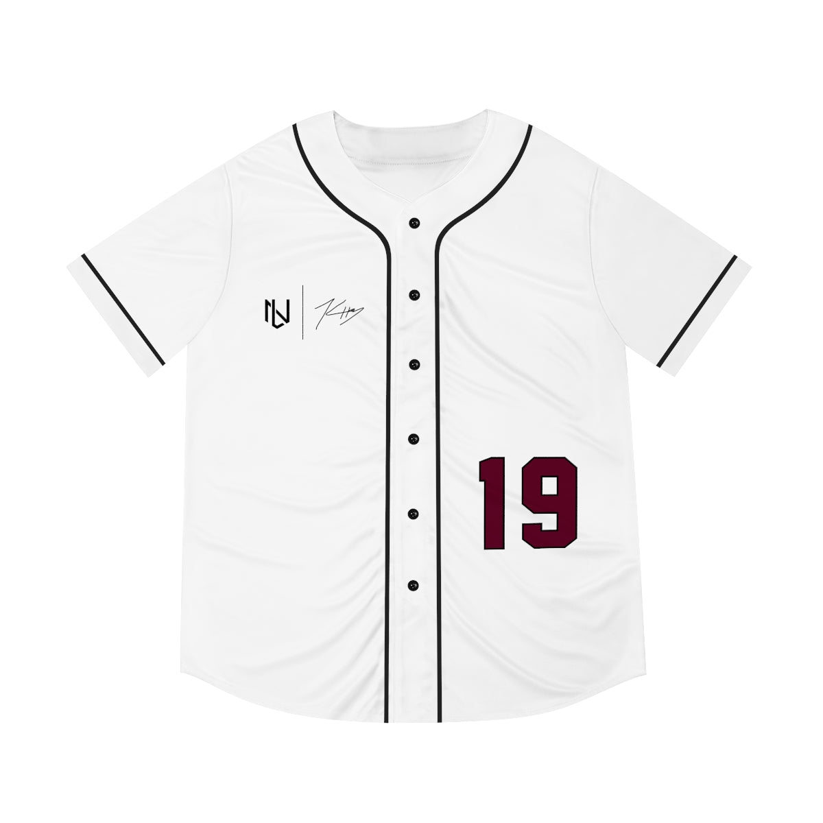 Printify Kannon Handy Baseball Jersey (Maroon)
