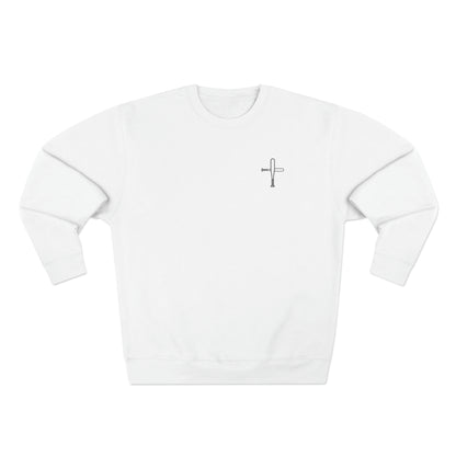 Baseball Bat Cross Unisex Premium Crewneck