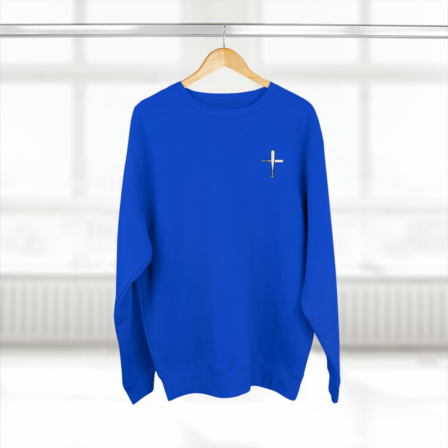 Baseball Bat Cross Unisex Premium Crewneck