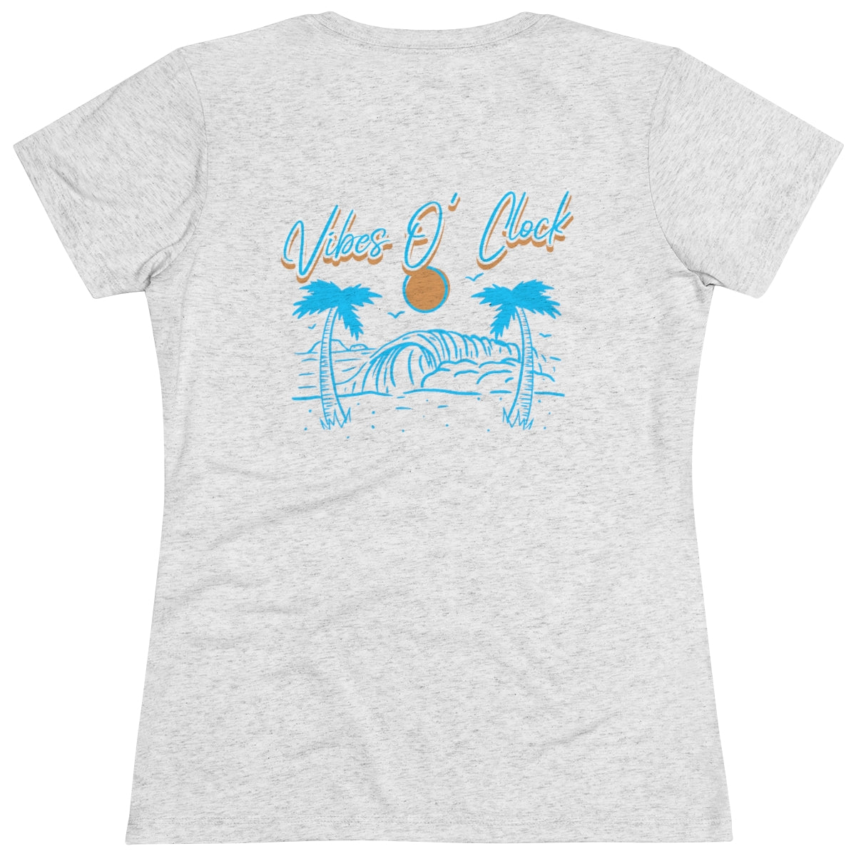 Vibes O' Clock Women's Shirt (Triblend) (Light Blue)