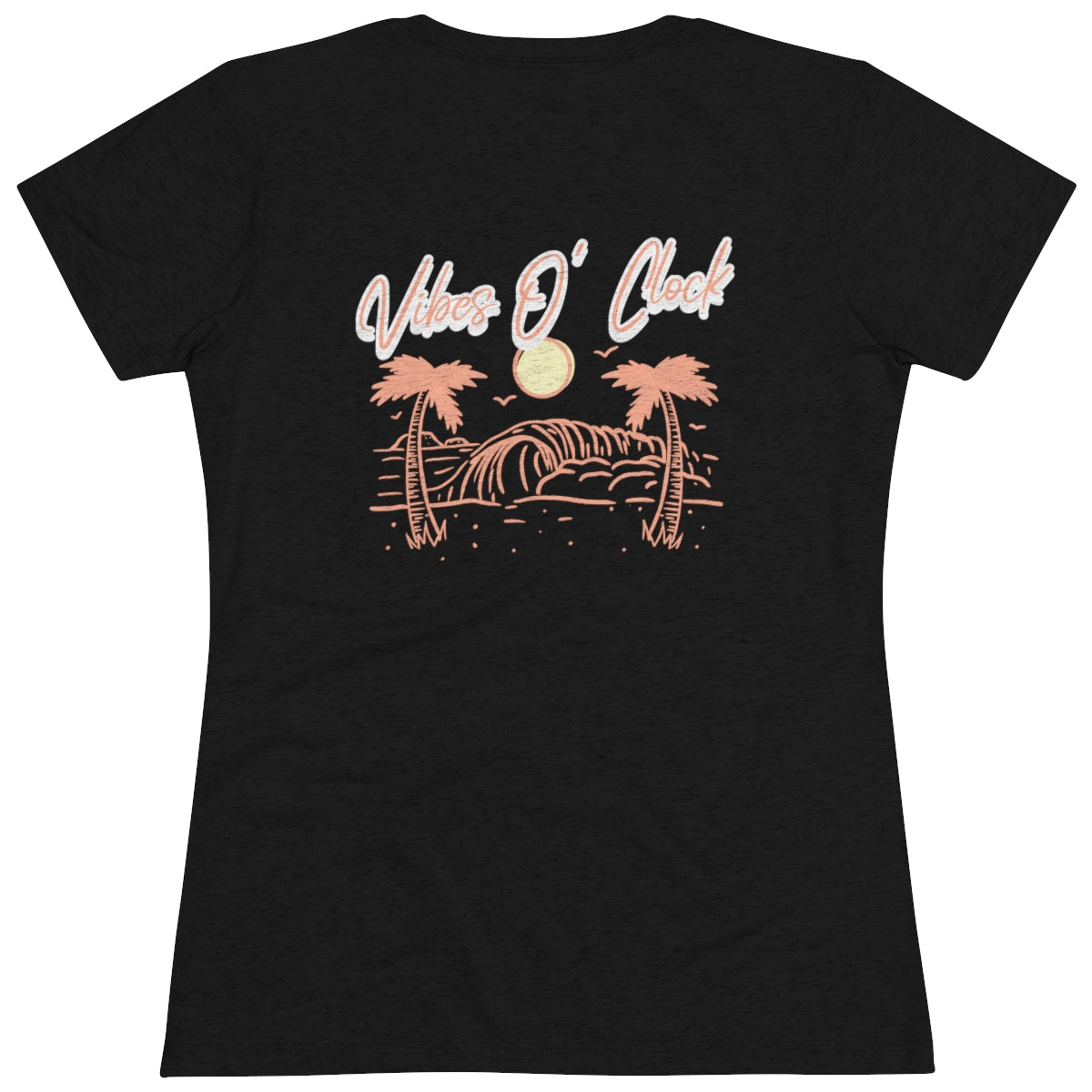 Vibes O' Clock Women's Shirt (Triblend) (Peach)