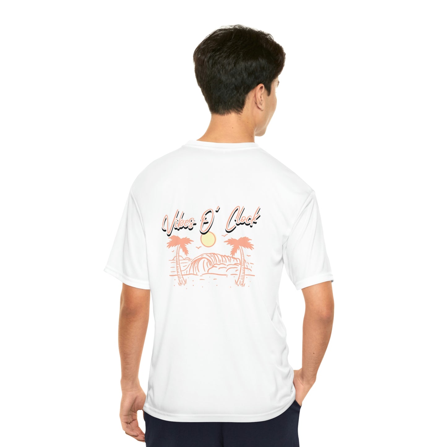 Vibes O' Clock Men's Performance Shirt (Peach)